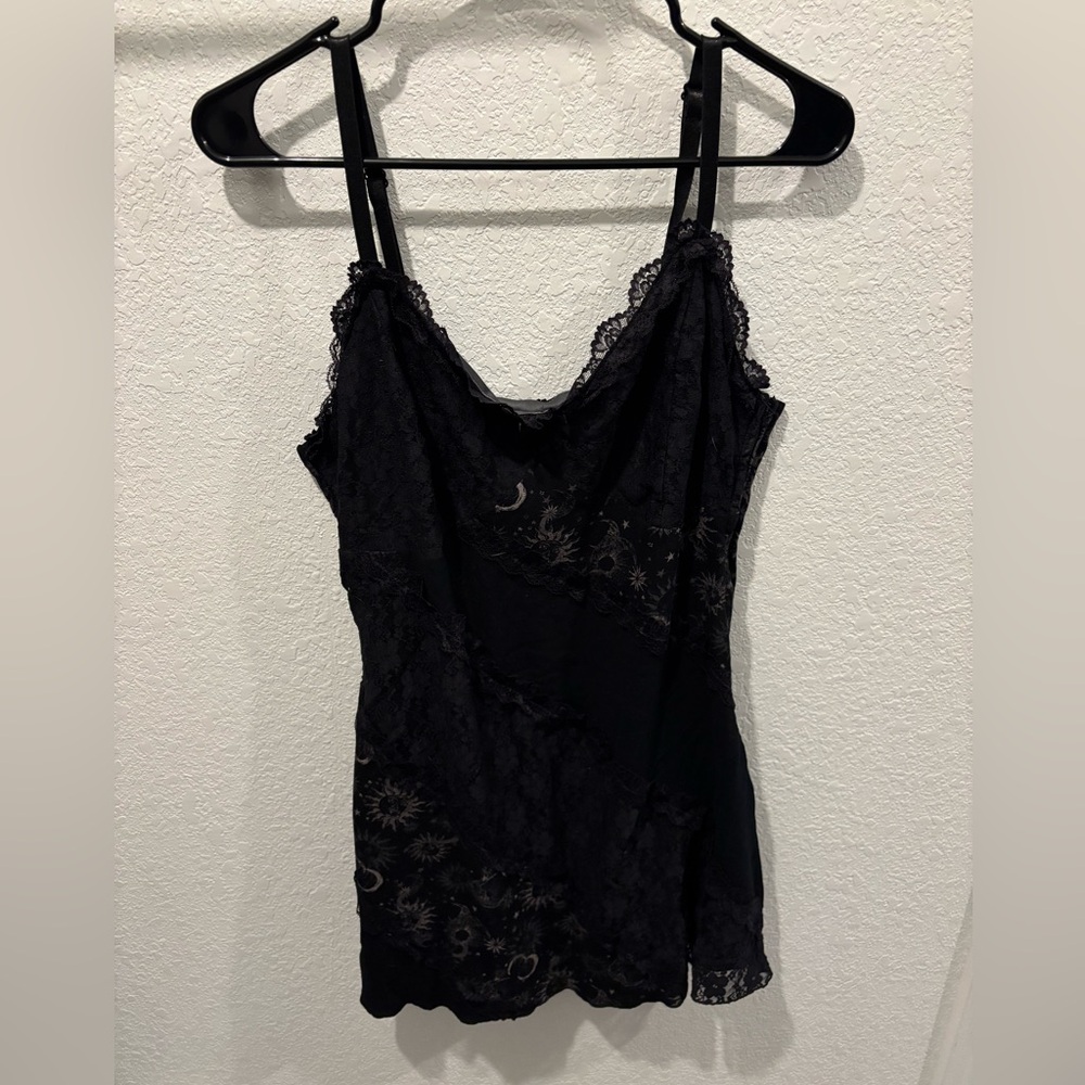 Cosmic Aura Mini Dress Moon & Stars